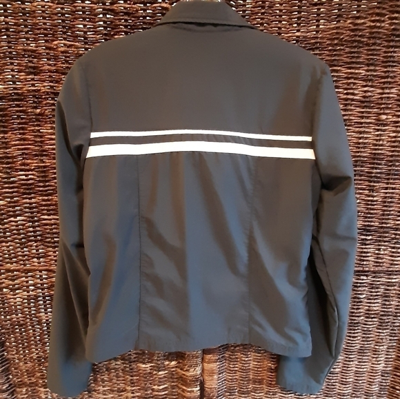 Nike Medium Retro 70s Athletic Lightweight Embroidered Lined Track Jacket Gray - Picture 3 of 7